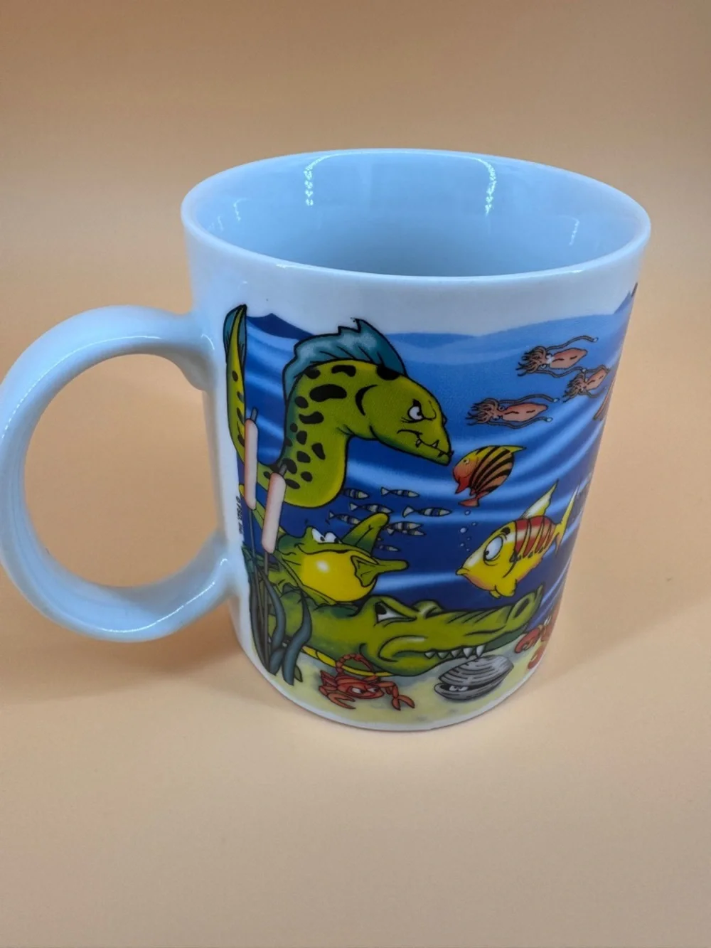 Coffee Cup Mug Aquarium Martha Fish Octopus Crab Shark Squid